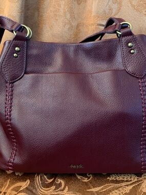 The Sak Burgundy Leather Shoulder Bag, "Melrose" Satchel
